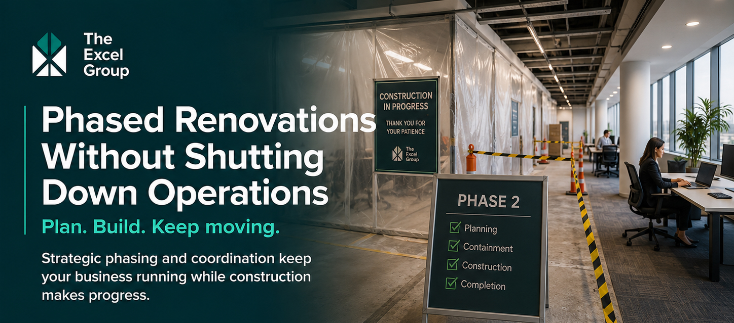 Learn how phased renovations in occupied buildings help maintain operations during construction through strategic planning, scheduling, and coordination.